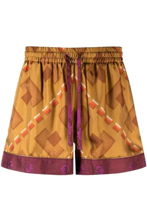 PIERRE-LOUIS MASCIA Aloe Seidenshorts mit Print
