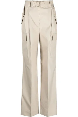 Prada Weite Hose mit Gürtel