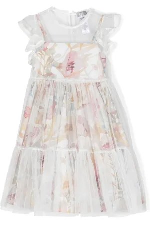 Il gufo Tüllkleid mit Blumen-Print