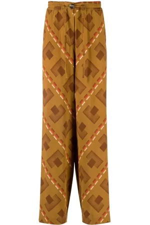 PIERRE-LOUIS MASCIA Gemusterte Wide-Leg-Hose