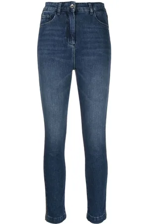 Patrizia Pepe Damen Skinny Jeans - Crystal-embellished skinny jeans