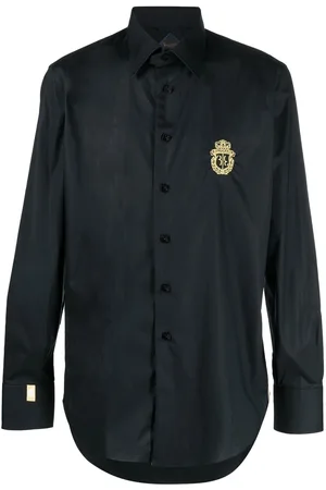 BILLIONAIRE Silver Cut Hemd mit Logo-Print