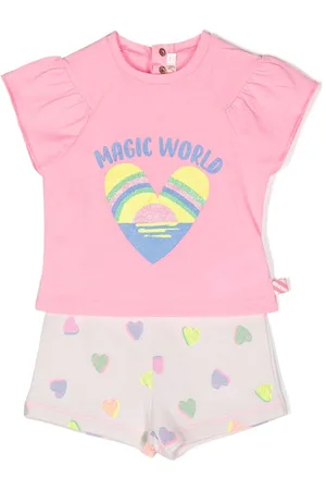 Billieblush Set aus T-Shirt und Shorts mit Herz-Print