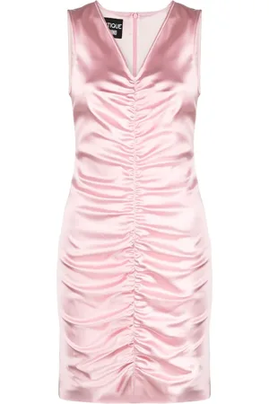 Moschino Gerafftes Minikleid mit V-Ausschnitt