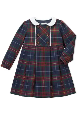 Miki House Doppelreihiges Kleid mit Schottenkaro