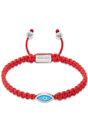 Nialaya Evil eye-detail string bracelet