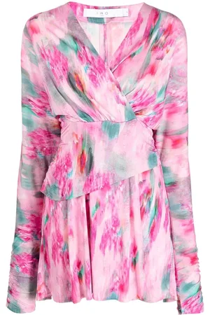 IRO Kleid mit abstraktem Print