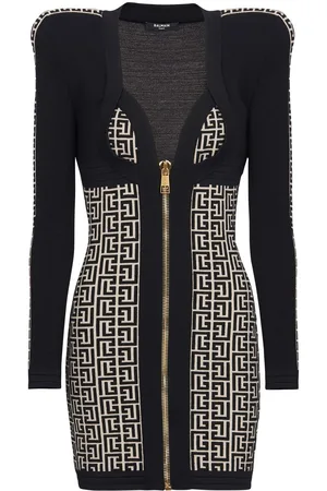 Balmain PB Minikleid mit Monogramm-Print