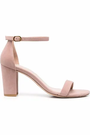 Stuart Weitzman Nearlynude Sandalen mit Blockabsatz