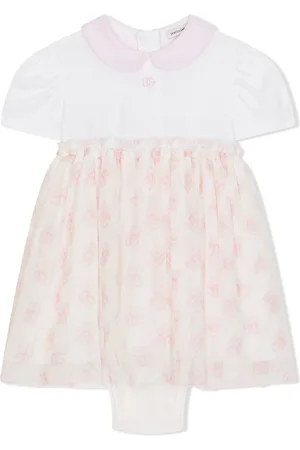 Dolce & Gabbana Kleid aus Tüll mit DG-Logo