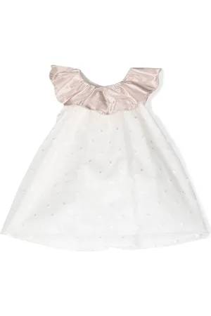 LA STUPENDERIA Besticktes Kleid mit Rüschenkragen