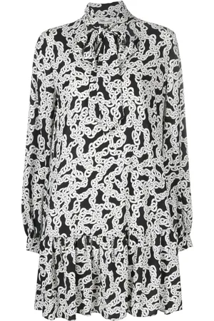 Diane von Furstenberg Kleid mit Ketten-Print