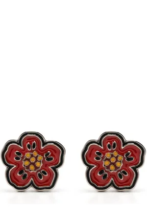 Kenzo Enamel floral-stud earrings