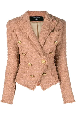 Balmain Doppelreihiger Tweed-Blazer