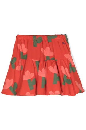 Bobo Choses Faltenrock mit Blumen-Print