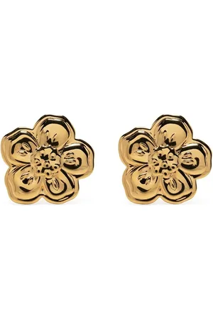 Kenzo Gold plated flower earrings