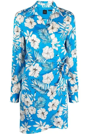 Pinko Wickelkleid mit Blumen-Print