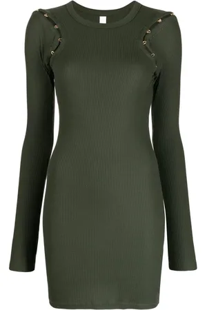 DION LEE Geripptes Kleid mit Hakenverschluss