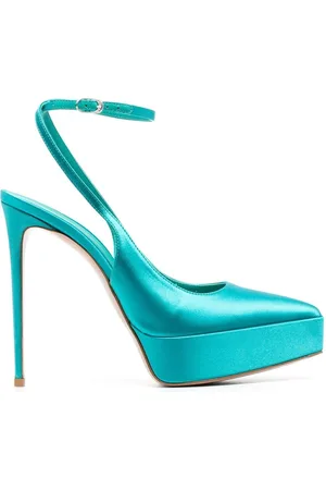 LE SILLA Uma Plateau-Pumps mit Satinbesatz 130mm