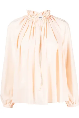 Lanvin Seidenbluse mit Faltenkragen