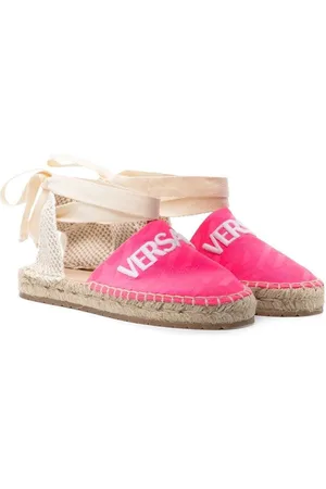 VERSACE Logo-embroidered espadrilles