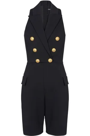 Balmain Doppelreihiger Playsuit mit steigendem Revers