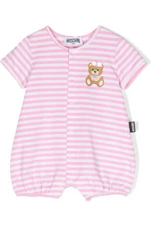 Moschino Kurzer Strampler mit Streifen