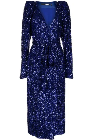 ROTATE Gewickeltes Midikleid mit Pailletten