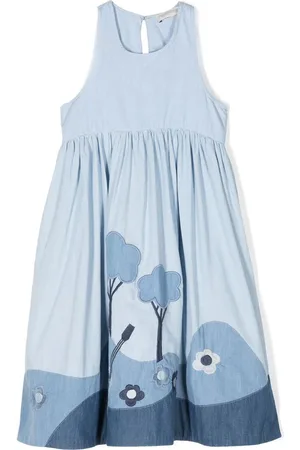 Stella McCartney Chambray-Kleid im Patchwork-Look