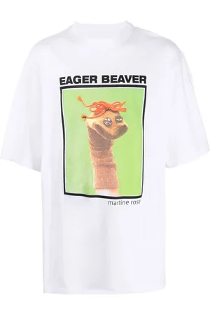 MARTINE ROSE T-Shirt mit "Eager Beaver"-Print