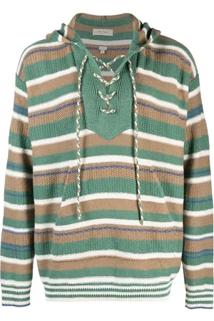 NICK FOUQUET Gestrickter Hoodie mit Streifen