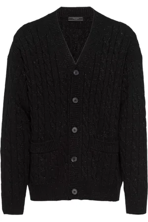 Prada Cardigan mit Metallic-Nähten