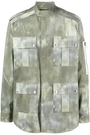 Balmain Military-Jacke mit ausgeblichenem Effekt