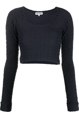 SUNNEI Cropped-Top mit Logo-Prägung