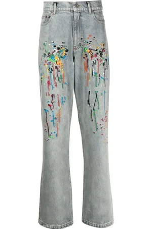 MOSTLY HEARD RARELY SEEN Bestickte Straight-Leg-Jeans
