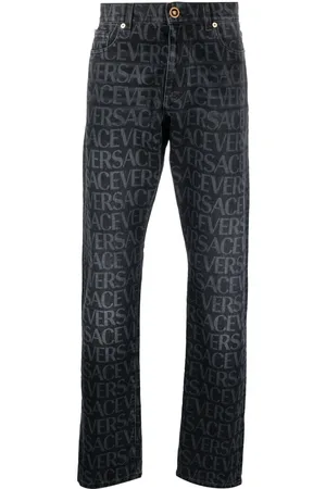 VERSACE Allover straight-leg jeans