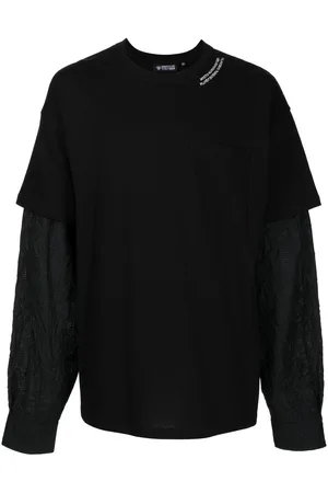 MOSTLY HEARD RARELY SEEN Langarmshirt mit Knitteroptik