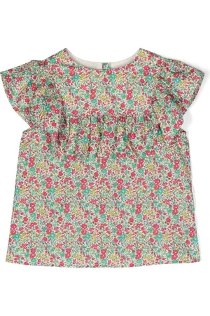 BONPOINT Gerüschte Bluse mit Blumen-Print
