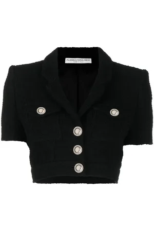 Alessandra Rich Short-sleeve crop jacket
