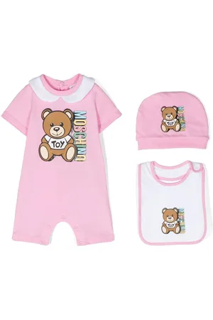 Moschino Dreiteiliges Strampler-Set mit Teddy-Print