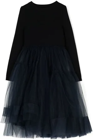 JNBY by JNBY Geripptes Kleid mit Tüll-Overlay