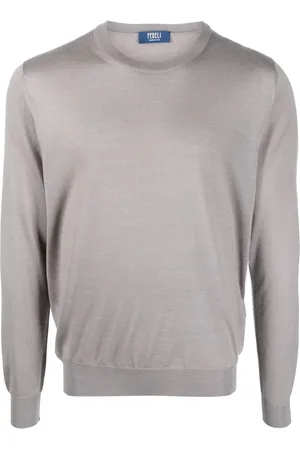 FEDELI Pullover mit rundem Ausschnitt