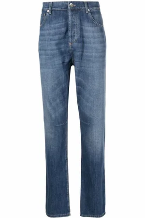Brunello Cucinelli Ausgeblichene Straight-Leg-Jeans