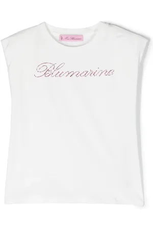 MISS BLUMARINE T-Shirt mit Kristall-Logo