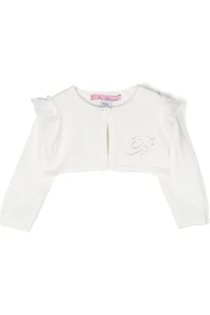 MISS BLUMARINE Cardigan mit Logo-Applikation