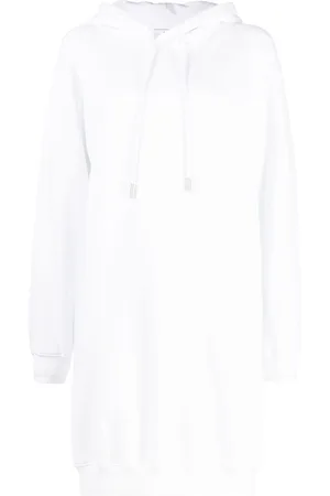 OFF-WHITE Kapuzenkleid mit diagonalen Streifen