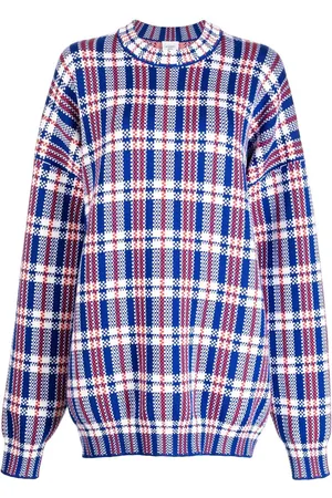 Vetements Karierter Merinopullover