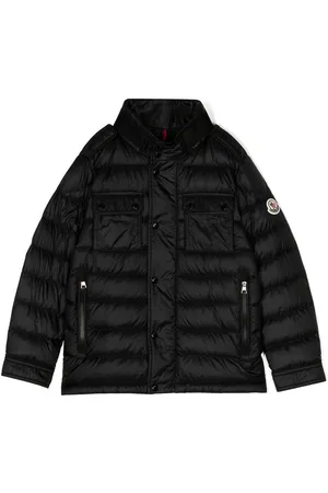 Moncler Gefütterte Jacke mit Logo-Patch
