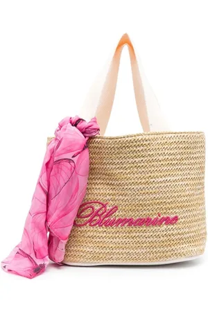 MISS BLUMARINE Scarf logo-detail beach bag