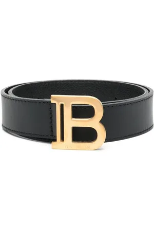 Balmain Gürtel - Logo-buckle leather belt